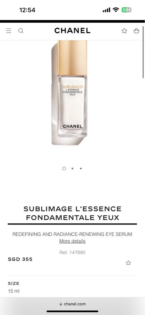 Chanel sublimage L’Essence the radiance renewing eye serum 3ml
