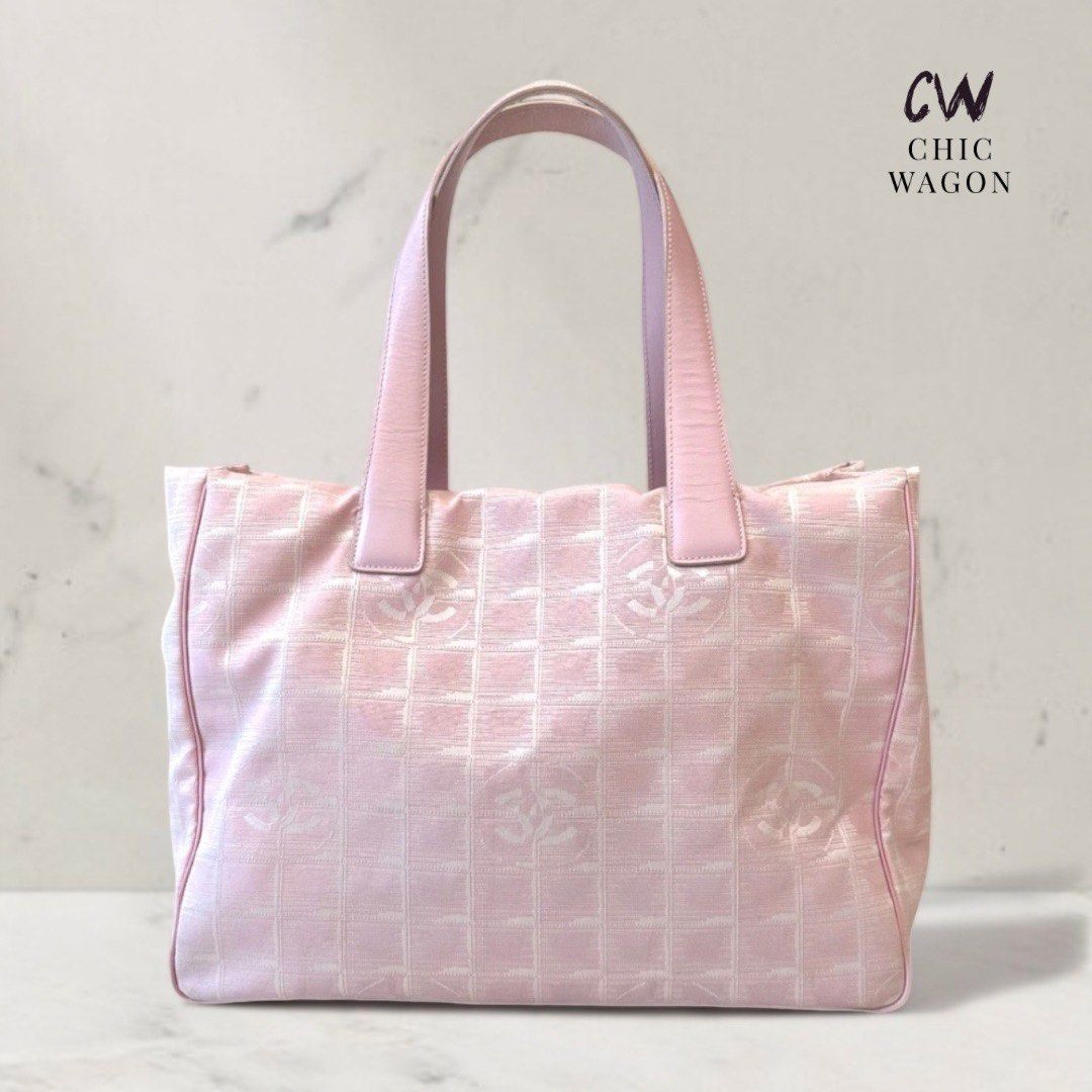 Chanel travel line tote bag pink