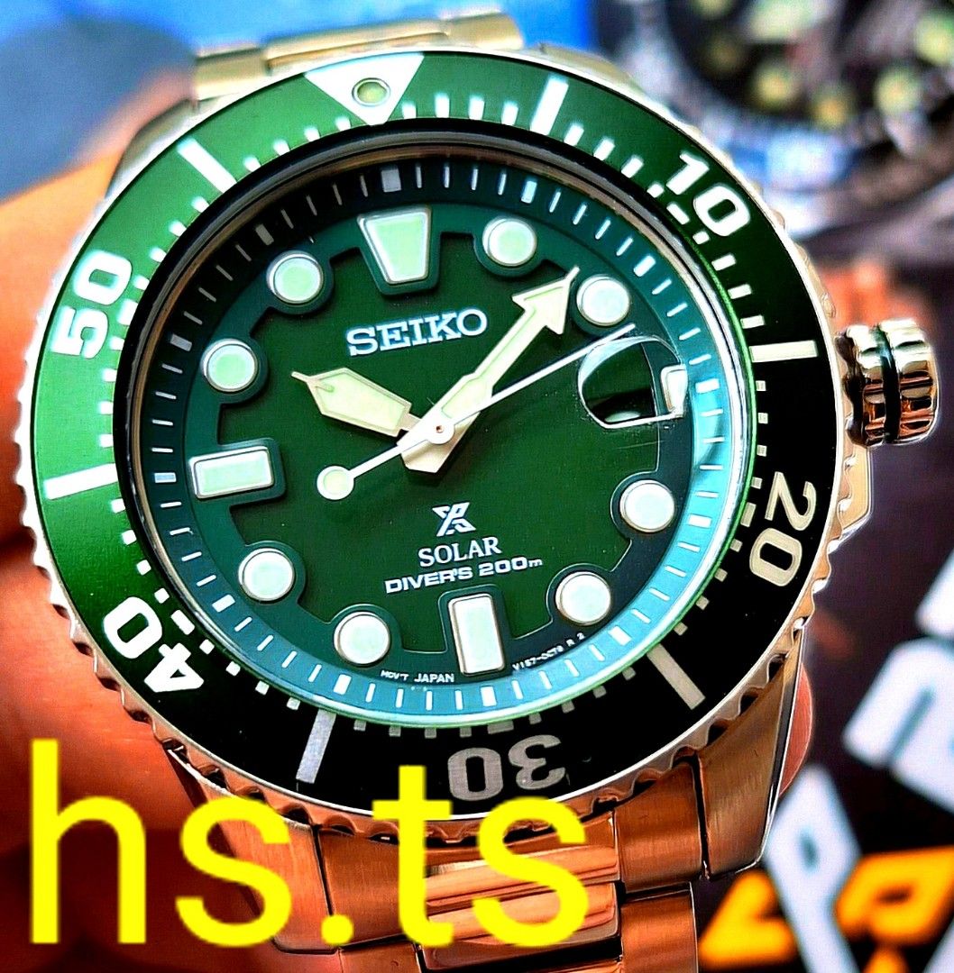 Cheapest Seiko Hulk Green Solar Prospex Divers Watch SNE579P1