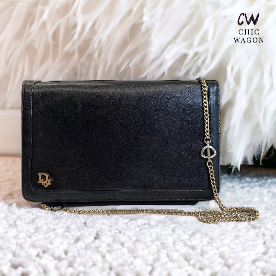 Louis Quatorze Vintage Black Leather Shoulder Bag, Women's Fashion, Bags &  Wallets, Shoulder Bags on Carousell