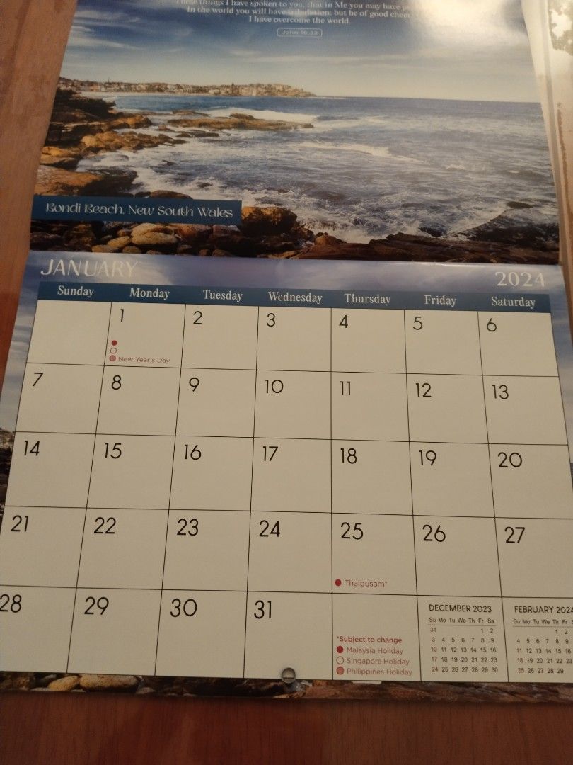 Christian wall calendar 2024, Hobbies & Toys, Stationery & Craft, Other