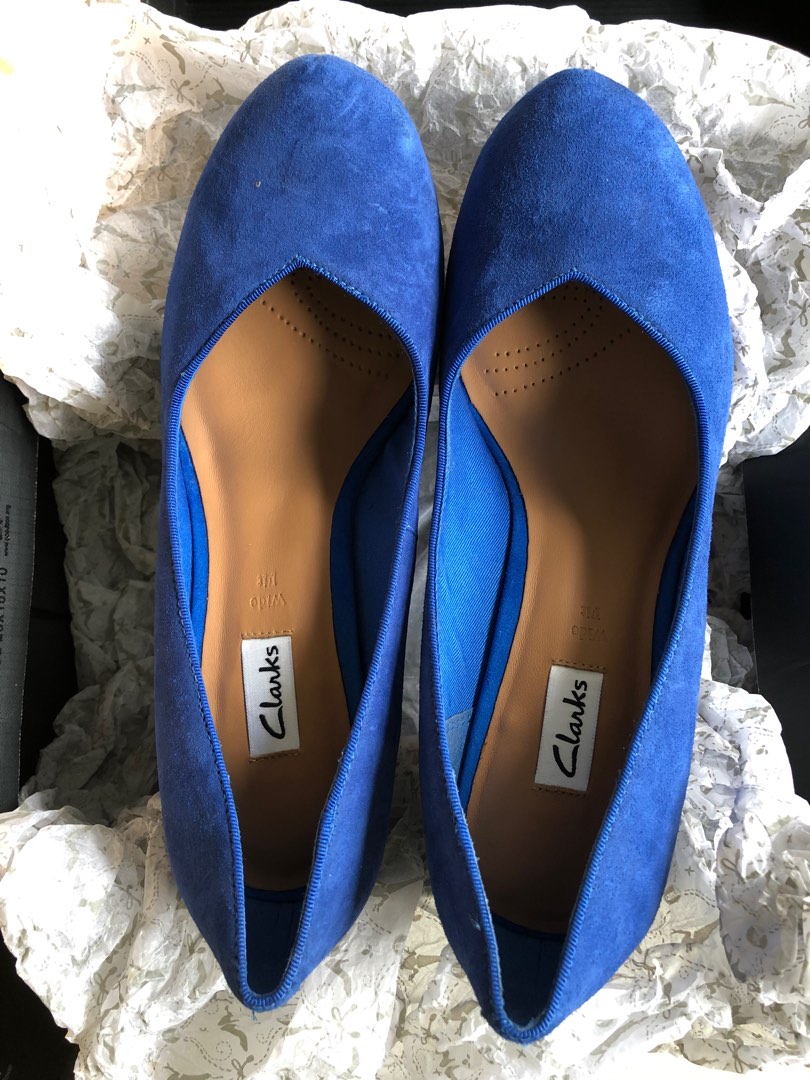 Clarks blue heels hotsell