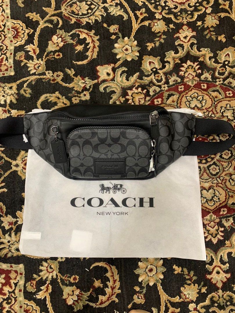 Coach Outlet Track Belt Bag In Signature Canvas Men s Fashion