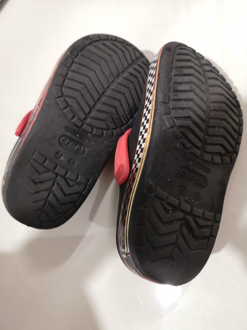 Crocs Sandals Children Kids Cars Lightning Mcqueen Size J2, Babies