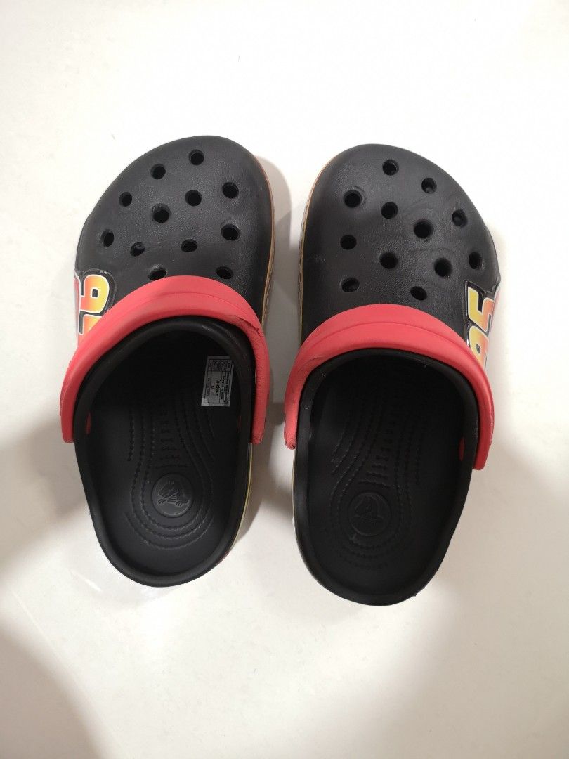 Crocs Sandals Children Kids Cars Lightning Mcqueen Size J2, Babies