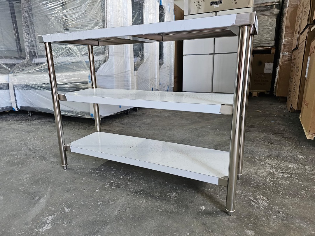 Custom Made Stainless Steel 3 Tier Table, Furniture & Home Living ...