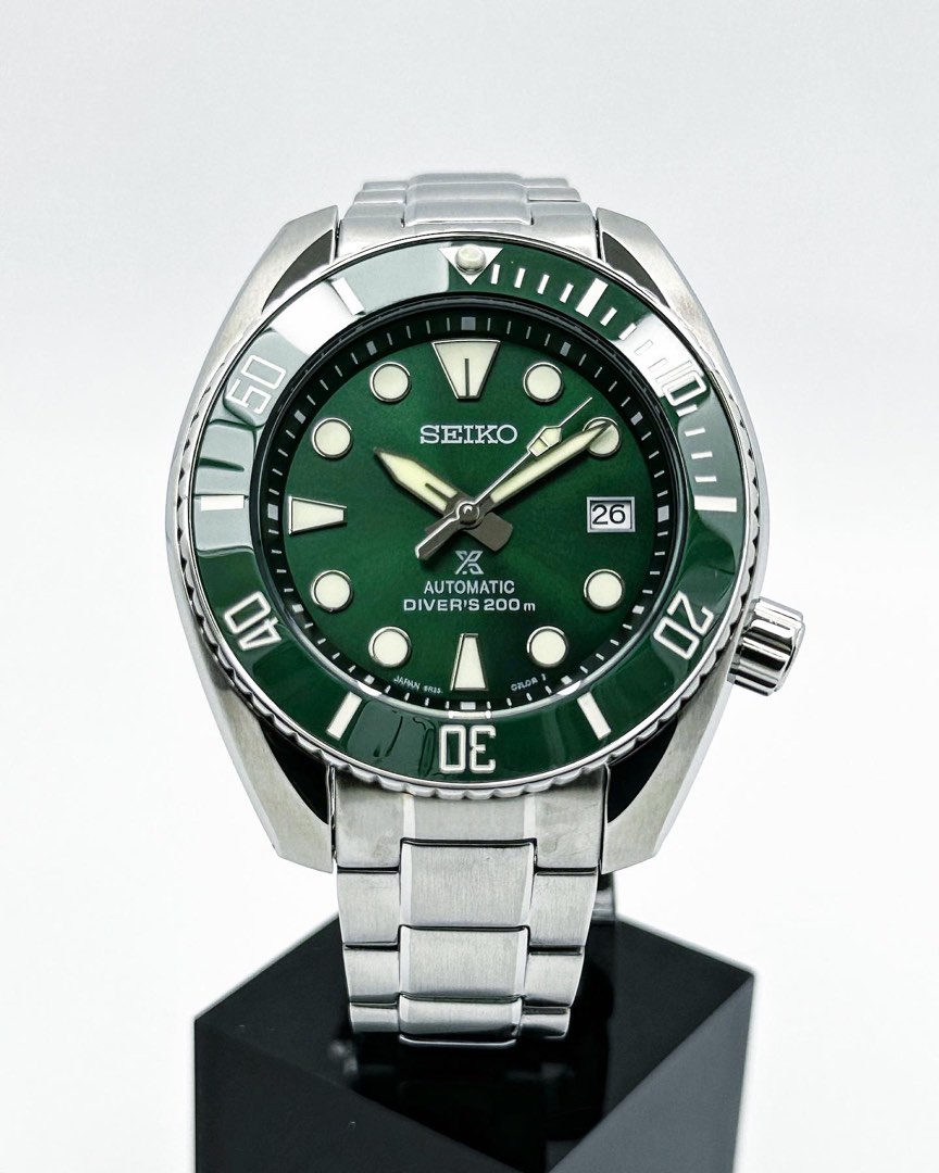 Custom Seiko Mod Sumo Hulk with Ceramic Bezel 44mm Men s Fashion Watches Accessories Watches on Carousell