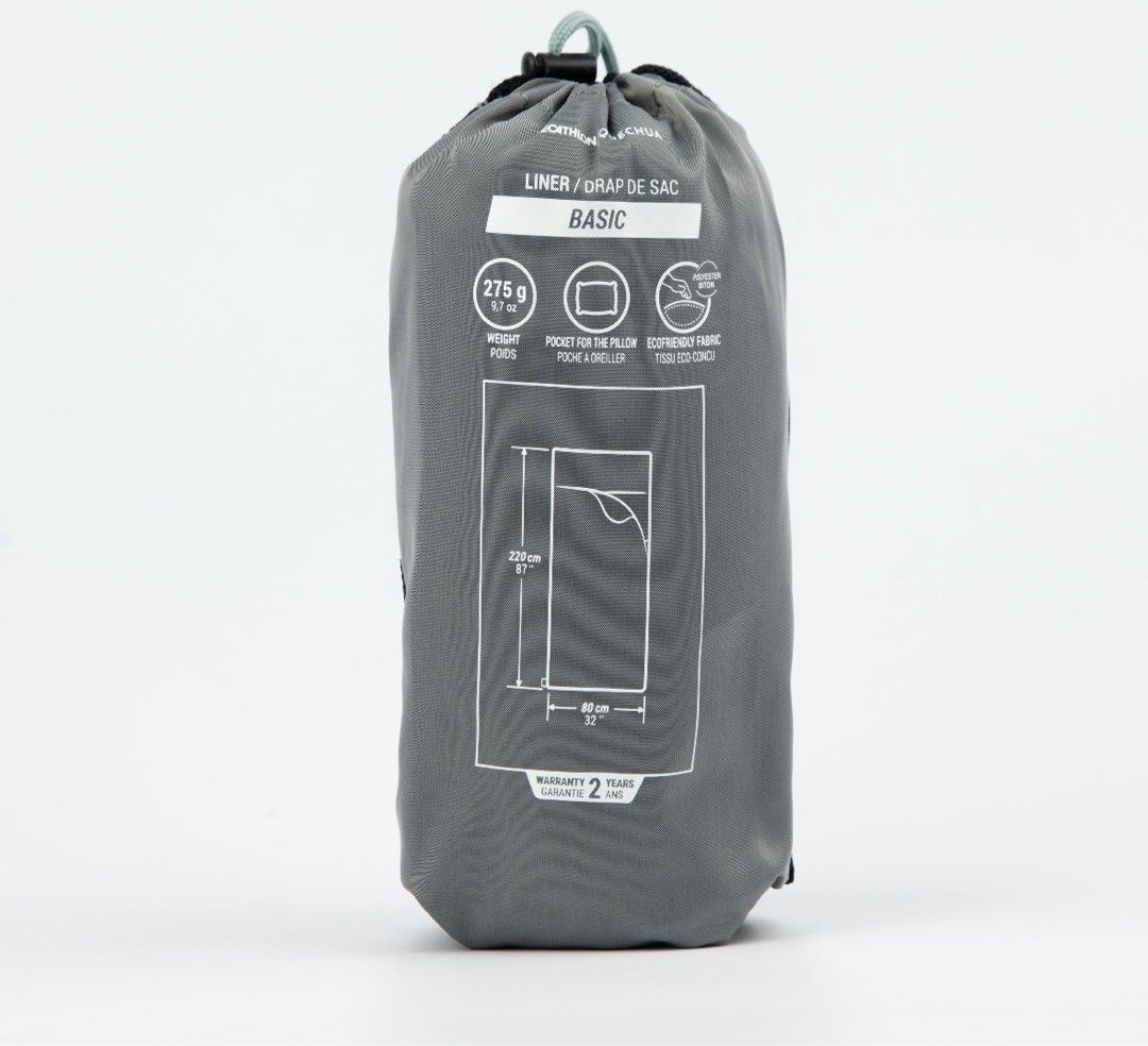 DECATHLON sleeping bag liner (grey), Sports Equipment, Hiking & Camping