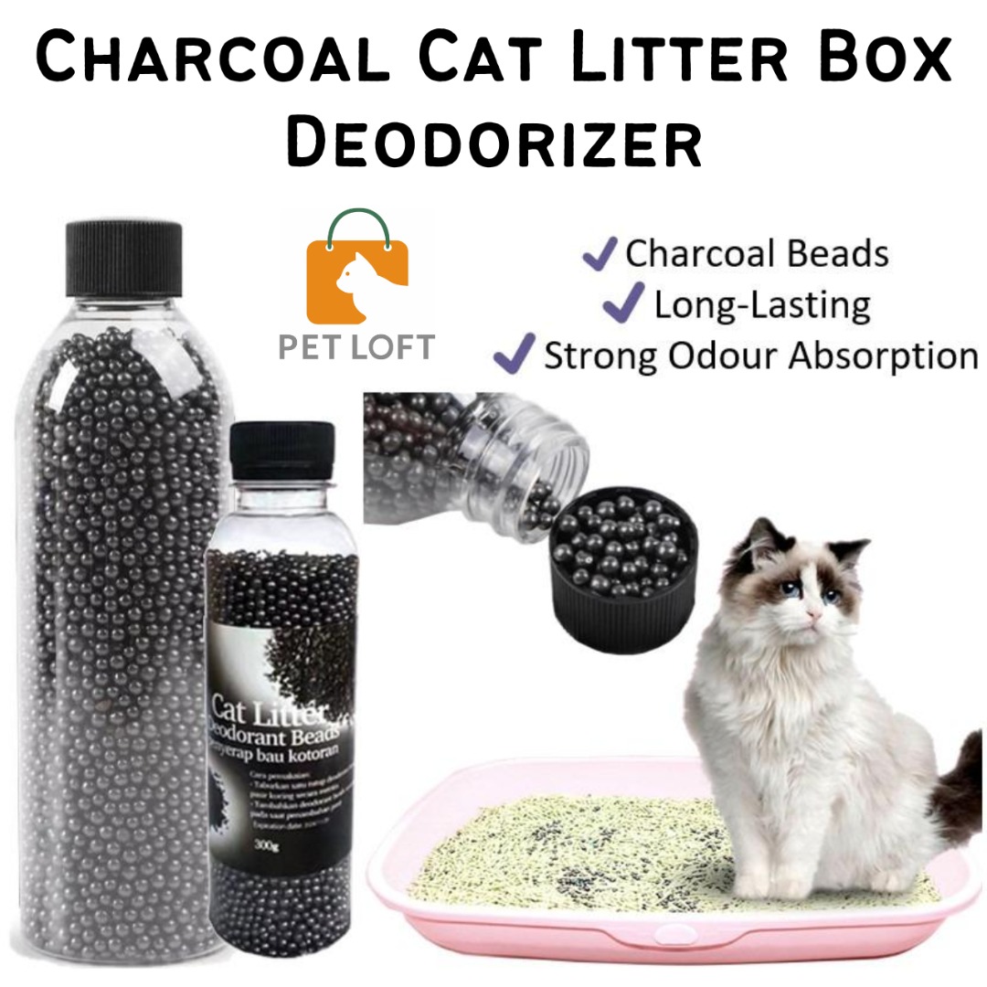 Deodorant Beads Cat Box Odor Eliminator Litter Safe & Natural Charcoal