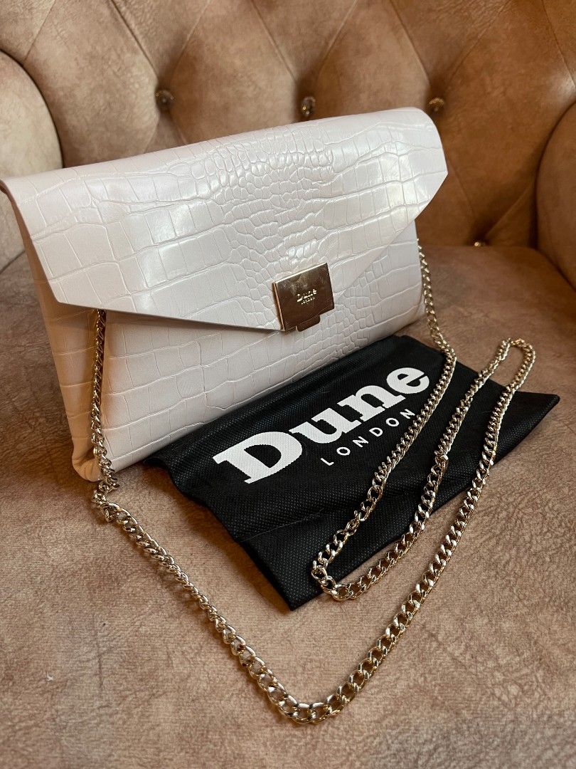 Dune white clutch cheap bag