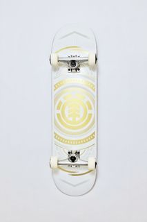 Element Hatched White skateboard