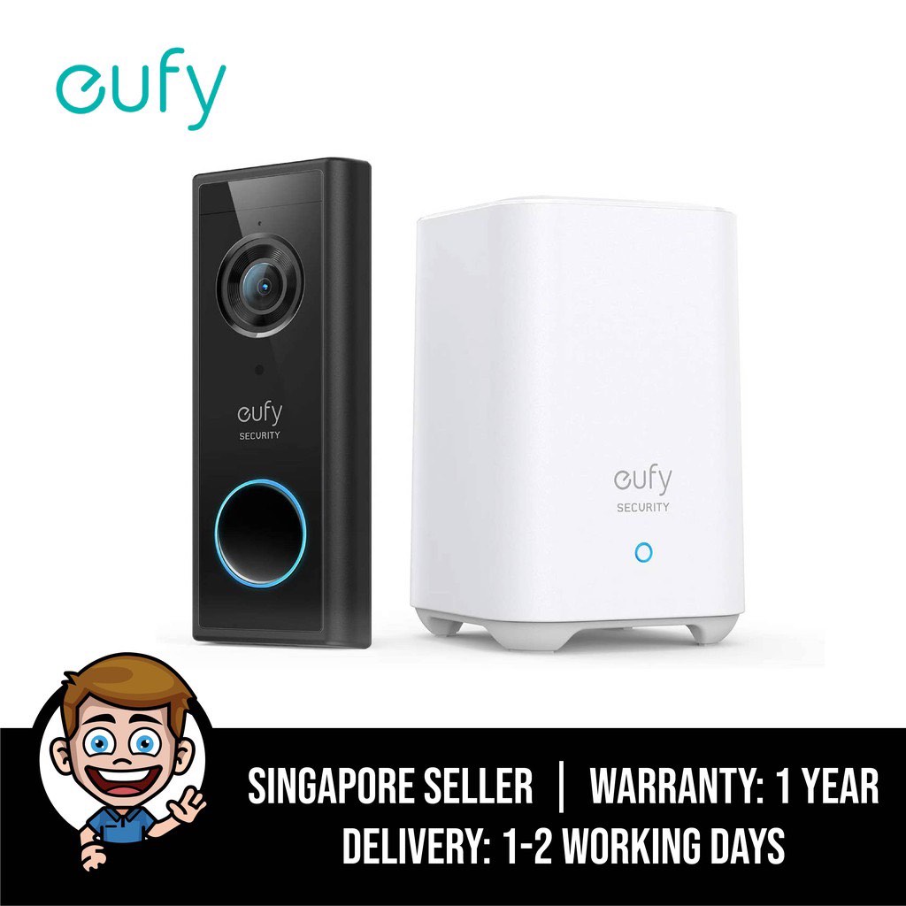 eufy Security, Video Doorbell (BatteryPowered) Kit, 2K Resolution, 180