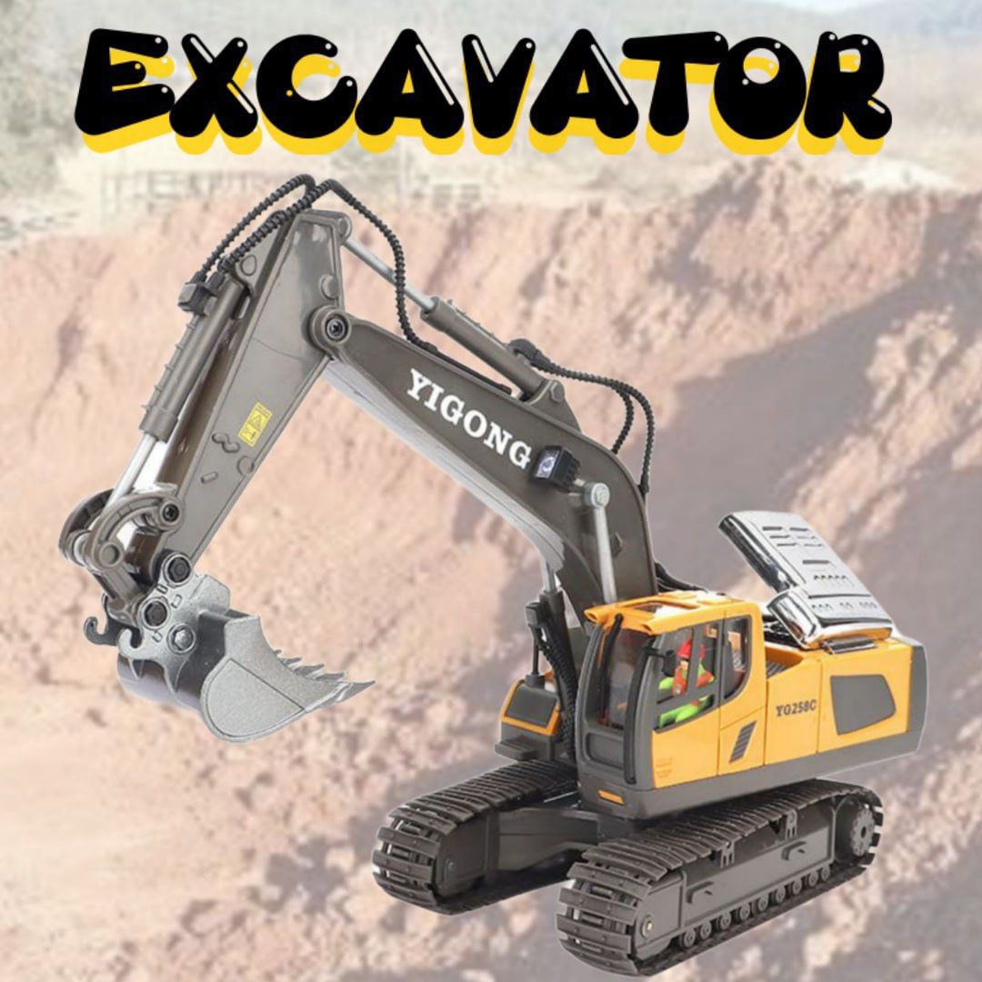 Excavator (Category: Construction Tools & Equipment) located in Quezon City. Submitted by tanyachoa (Listing ID 1264281250, Image 1). Description: 🎈need 2 pcs AA battery for remote 🎈w/ rechargeable battery for excavator 🎈w/ charging cord 🎈w/ screwdriver Colors: 🎈yellow/green/white.