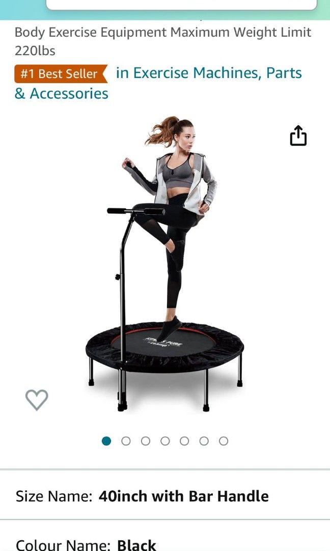 Pure fitness exercise discount trampoline