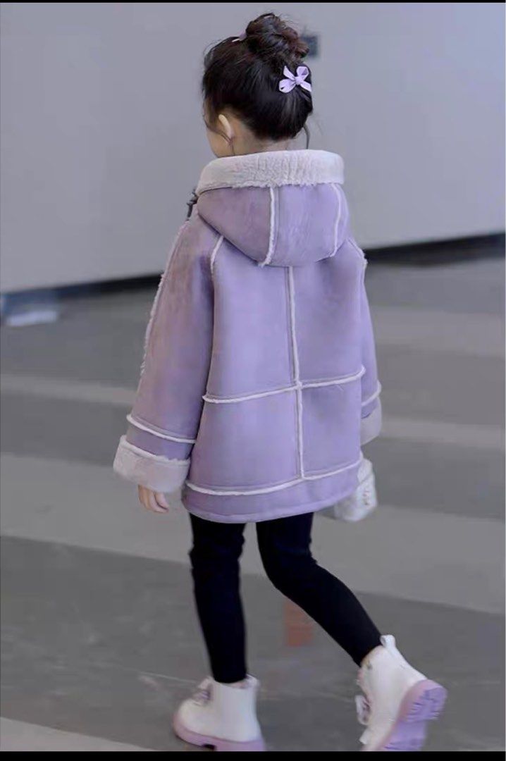 Brand New Suede Jacket inner layered with fleece for Girl 150cm