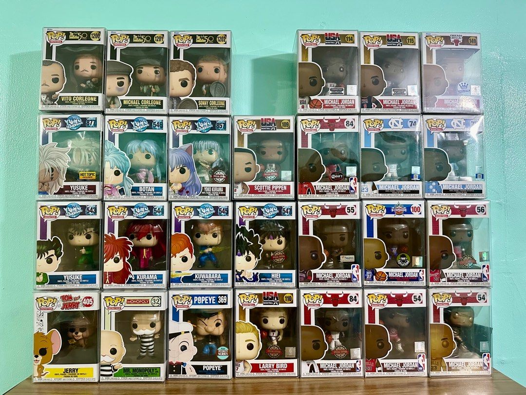 Funko Pop Assorted - Movies, Anime, NBA (Category: Designer & Blind Box Toys) located in Malabon City. Submitted by reyyyyyyyyyyyyyyy (Listing ID 1264436932, Image 1). Description: For sale: Funko Pop Assorted Godfather Set only (3pcs) - 9.5/10 - Mint Condition - Free Prot - P3,499 fixed Yuyu Hakusho / Ghostfighter Set only (7pcs) - 8.5-9.5/10 - Good Condition - Free Prot - P12,999 negotiable Mr. Monopoly - 9/10 - Mint Condition - Free Prot - P99