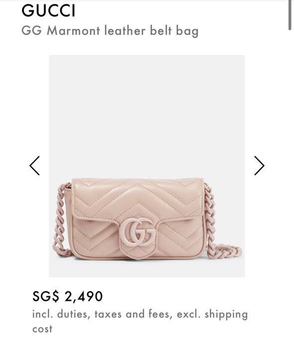 Gg marmont hotsell leather belt bag