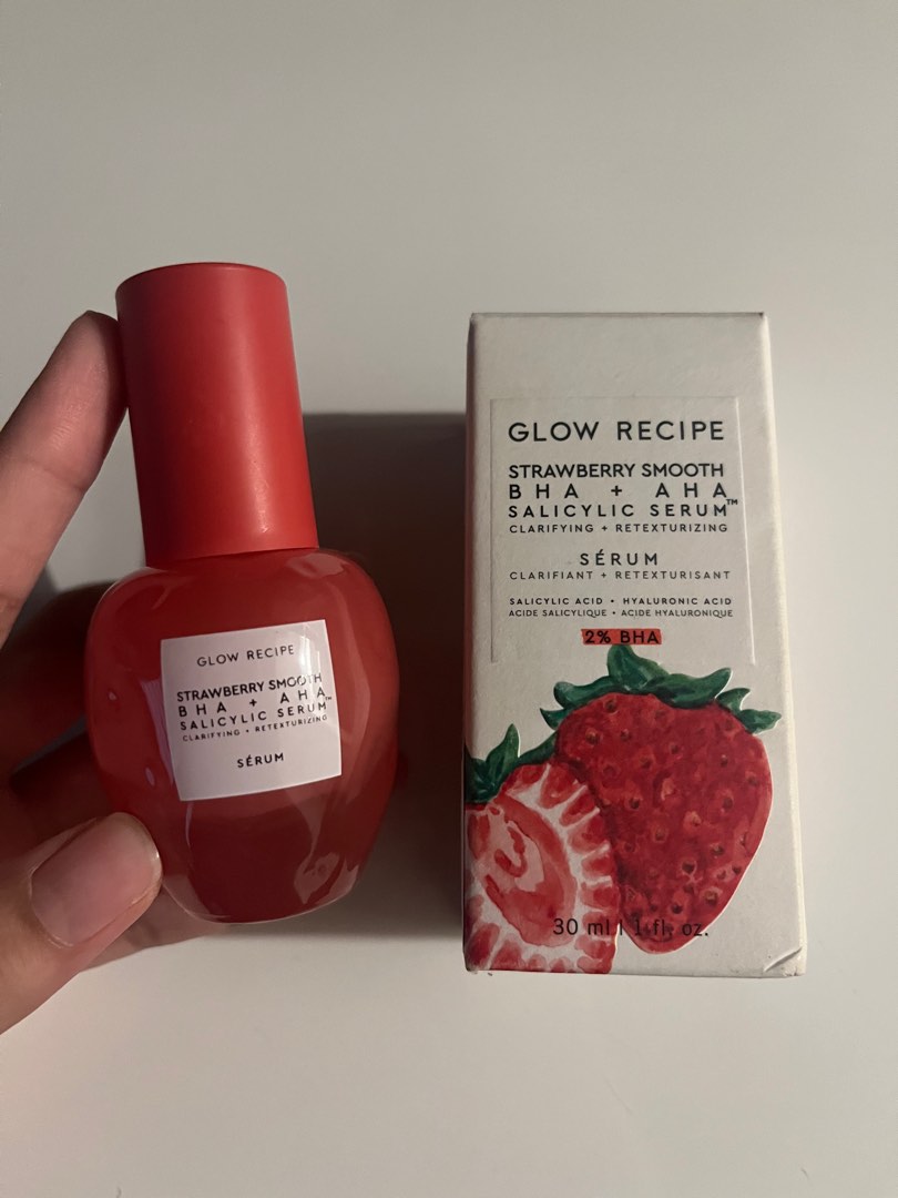 Glow Recipe Strawberry Smooth BHA + AHA Salicylic serum, Beauty ...