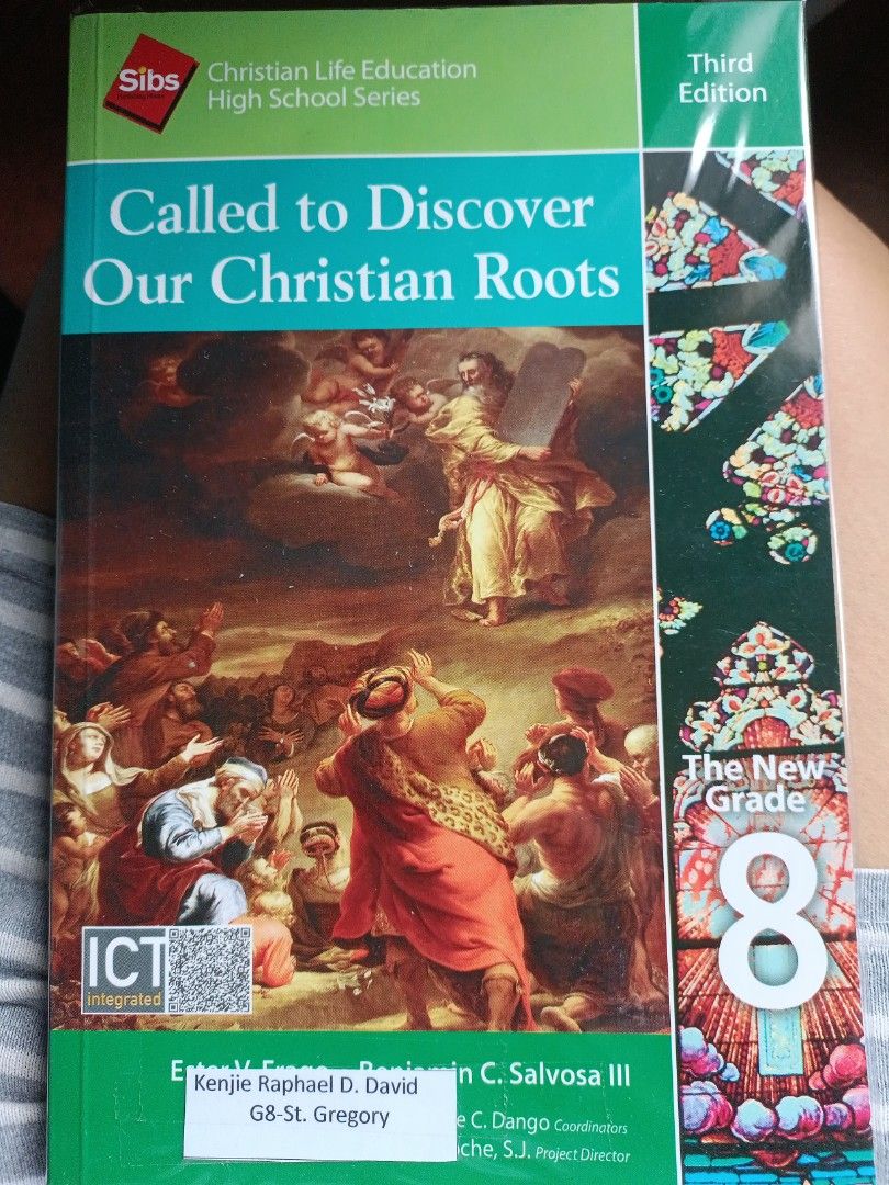 Grade 8 (Category: Textbooks) located in Las Pinas. Submitted by suzidee (Listing ID 1264315927, Image 3). Description: TAKE ALL! GOOD AS NEW! GRADE 8 TEXTBOOKS! RELIGION BOOK CALL TO DISCOVER OUR CHRISTIAN ROOTS-SIBS PAGPAPAKATAO- PHOENIX MAPEH- SIBS.