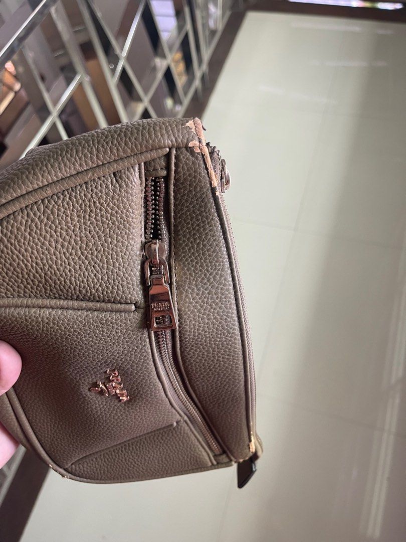 Green PRADA Vitello Daino Leather Belt bag