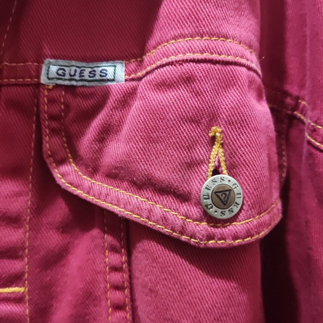 Guess red hotsell denim jacket