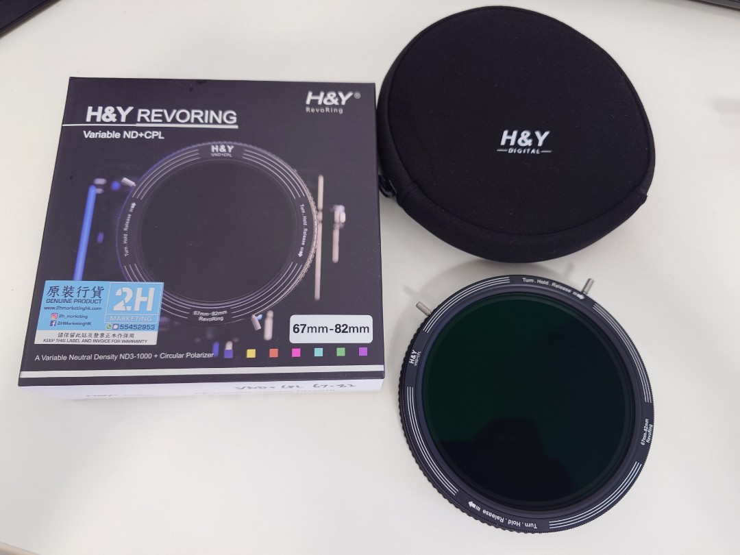 H&Y Revoring Variable ND + CPL Flitler 67-82MM, 攝影器材, 攝影配件