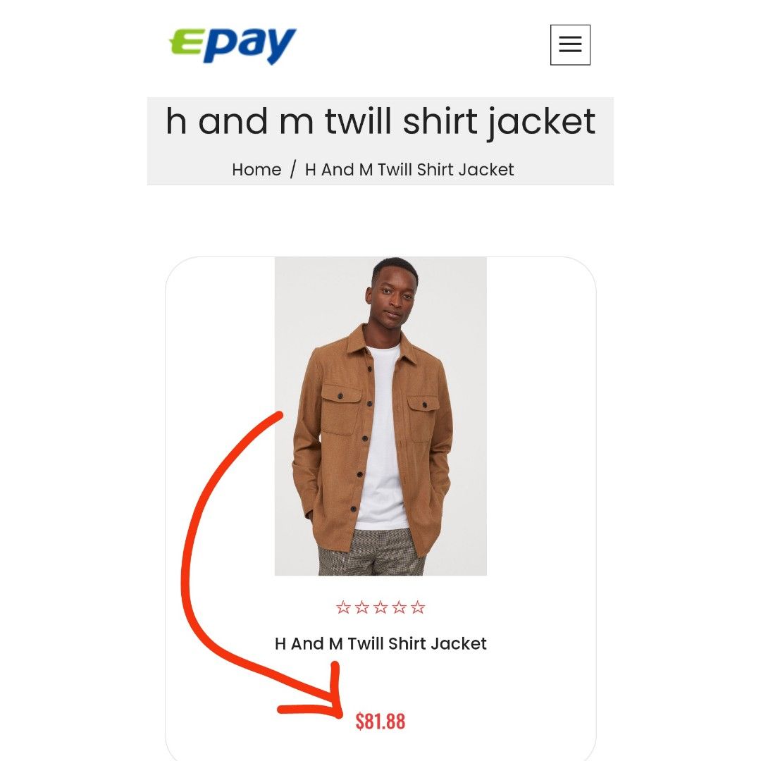 H and m brown jacket clearance