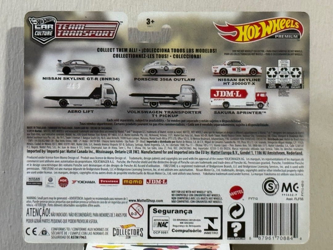Hot Wheels - Transporter R34 Aero Lift + Nissan Skyline GTR (Category: Vehicle & Diecast Models) located in Singapore. Submitted by pohteck1 (Listing ID 1264389075, Image 2). Description: Brand New Box Condition: minor imperfection (discount given) Quantity: 2.