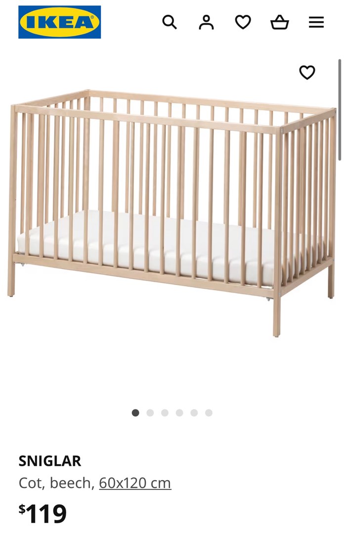 Ikea Baby Cot, Babies & Kids, Baby Nursery & Kids Furniture, Cots