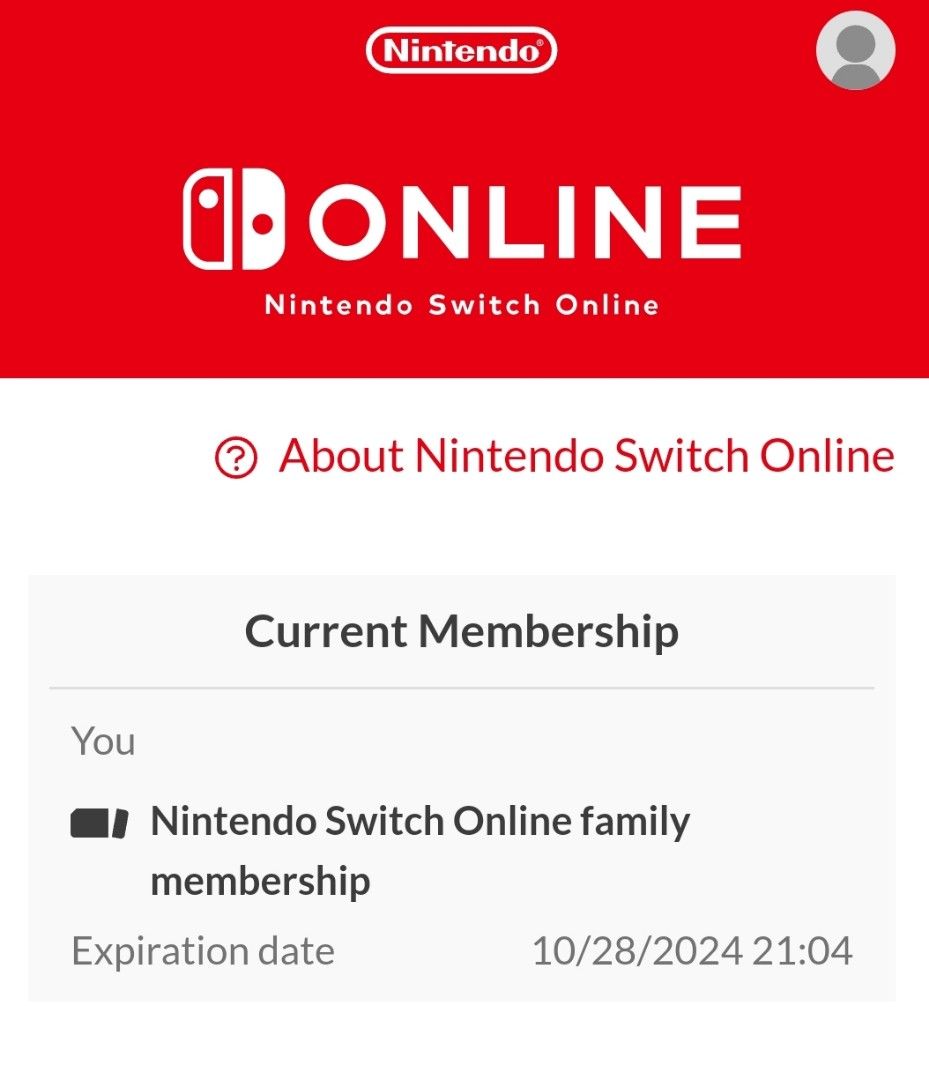 *Immediate Activation* Nintendo Switch Online Family Membership, Video