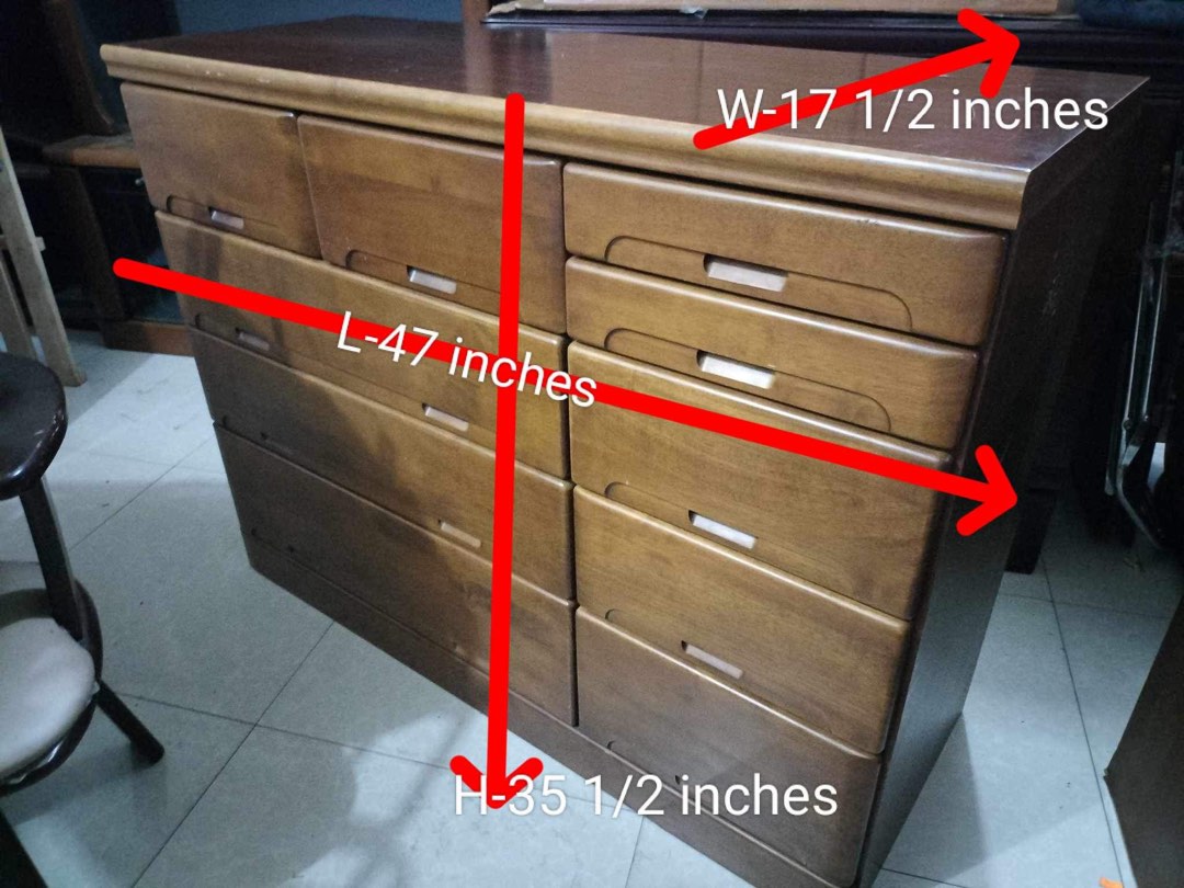 ‼️JAPAN FURNITURE SOLID WOOD LATERAL DRAWER IN GOOD CONDTION‼️