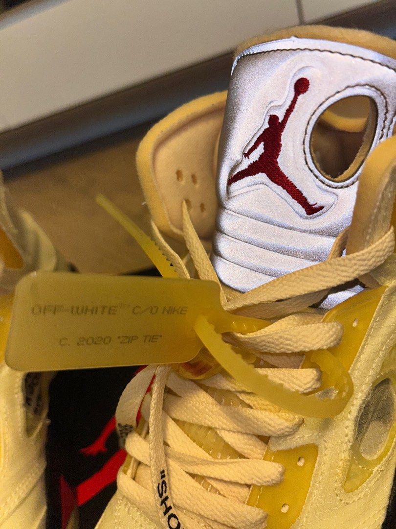 31cm(US13) - Jordan 5 SP x Off-White Mid Sail 海外 即決-