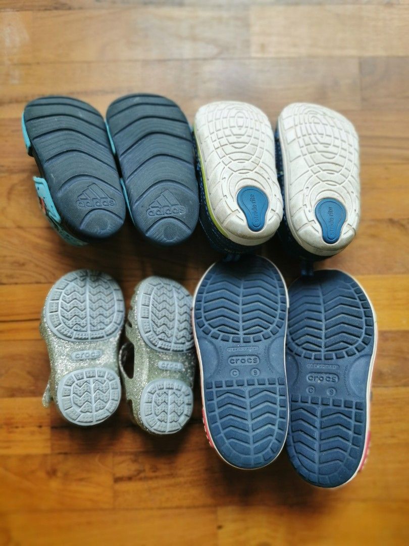 Kids sandals shoes Crocs Adidas Stride Rite