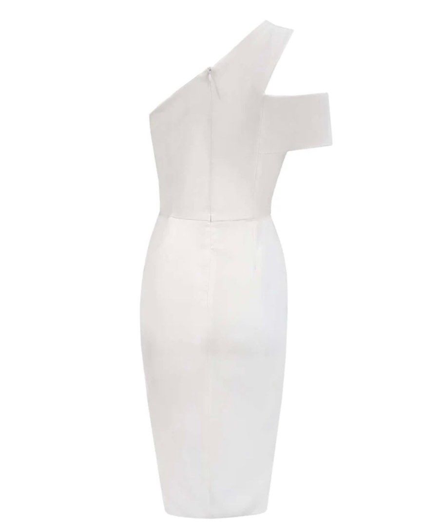 White cold shoulder discount dress