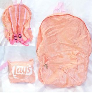 Lays Foldable Travel Backpack Bag in Pink