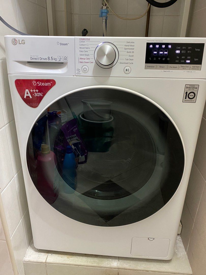 LG 8.5 Kg Front Load Washing Machine, TV & Home Appliances, Washing