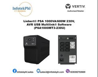 UPS Vertiv Liebert® PSA 1000VA/600W 230V, AVR USB Multilink® Software (PSA1000MT3-230U)