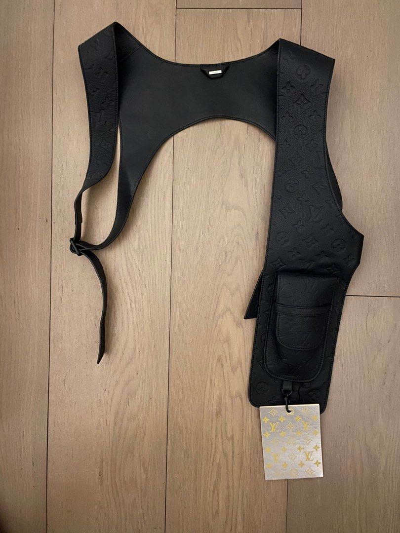 Louis Vuitton Navy Monogram Leather Mid-Layer