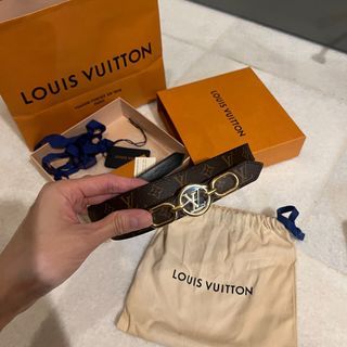 Louis Vuitton Monogram Eclipse LV Prism Reversible Belt 85CM