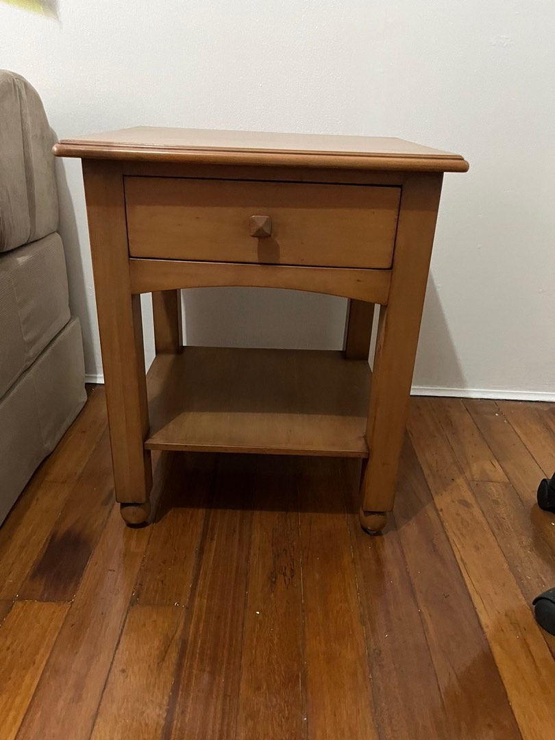 Maple Wood Side Table, Furniture & Home Living, Furniture, Tables & Sets on Carousell