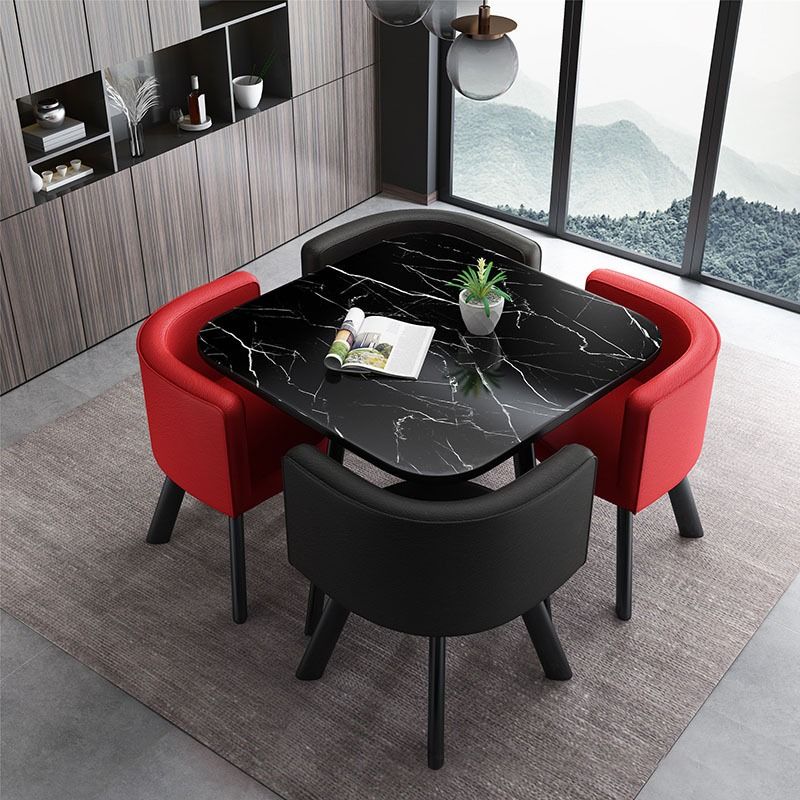 Meeting Table Dining table set （1+4chairs）👍🏻👍🏻Free Delivery