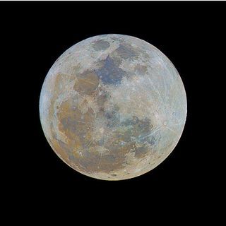 Mineral moon picture with frame