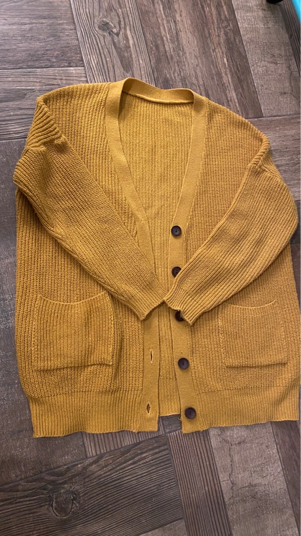 Mustard Knitted Cardigan