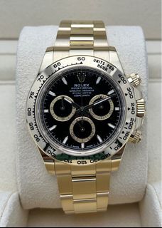 New 11/23 Rolex Daytona 126508 Black dial Full Yellow gold YG