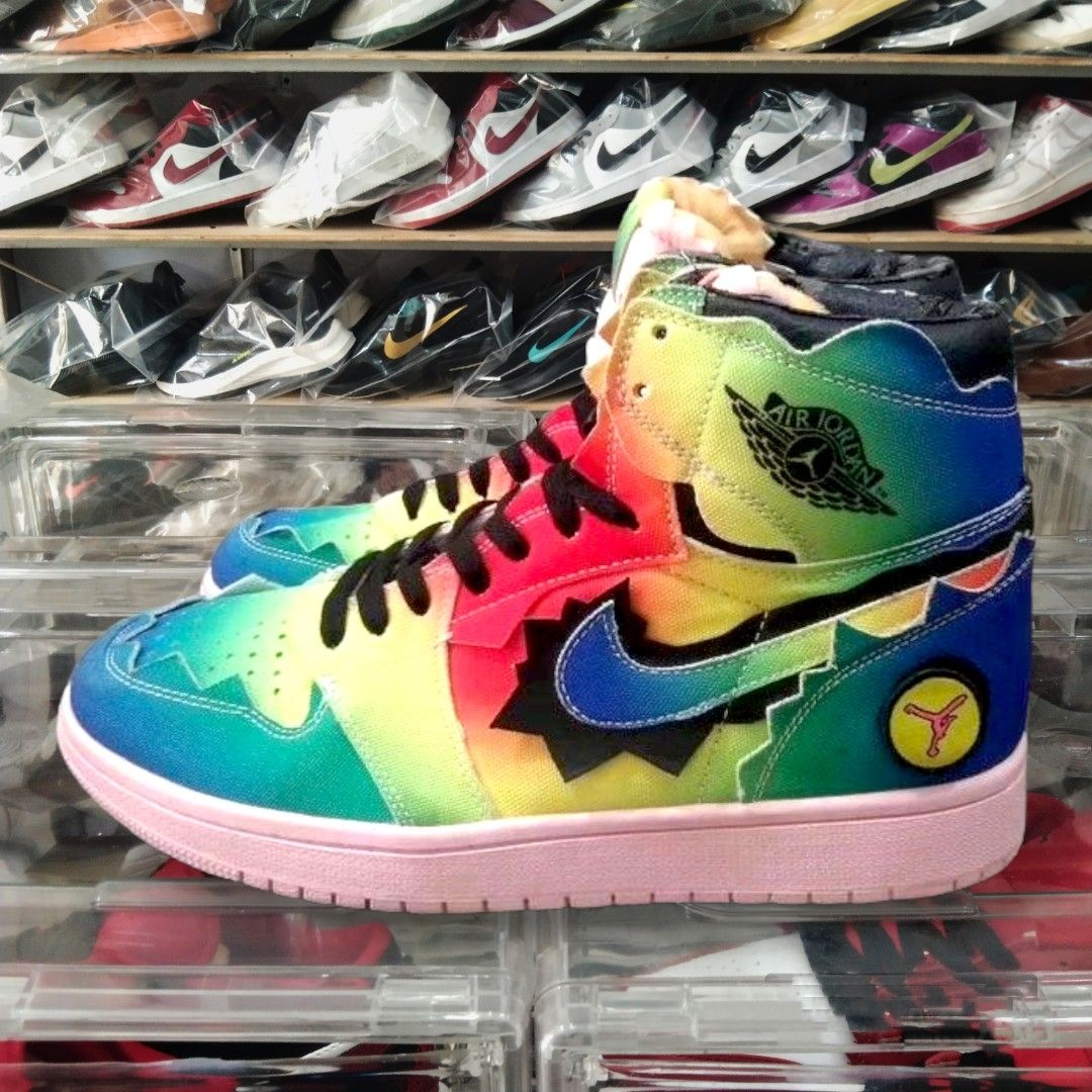 Nike AJ 1 Retro High OG 900 J Balvin Multi Color, Fesyen Pria