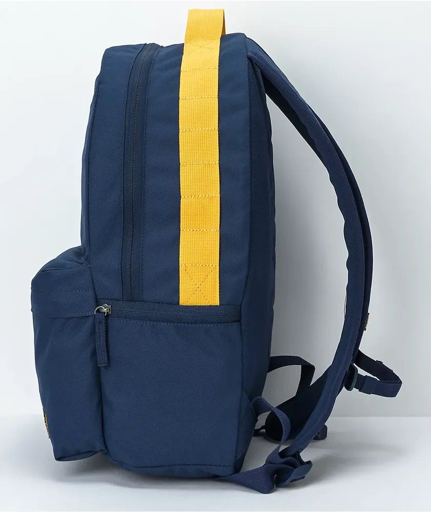 Nike sb icon navy blue backpack bag bagpack (Category: Backpacks) located in Cavite. Submitted by highkeyapparels (Listing ID 1264311832, Image 3). Description: The Nike SB Icon navy blue backpack is devoid of nonsense; it's minimalistic and stylish! Featured in a navy blue colorway, accented by striking yellow detailing around the perimeter, this pack is sure to standout, while the Nike SB logo on the left-hand side of the front pocket adds in s