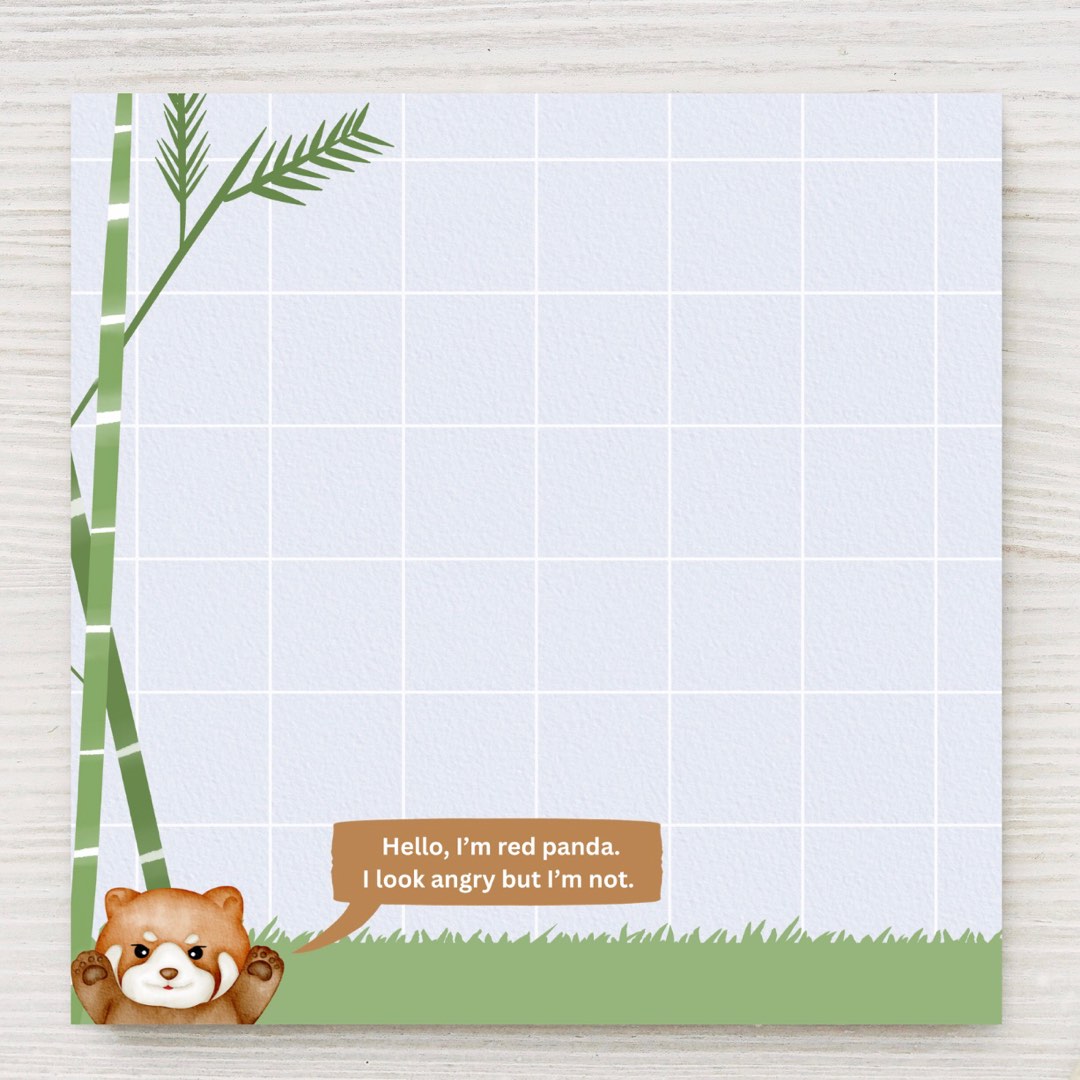 Notepad Red Panda, Hobbies & Toys, Stationary & Craft, Stationery ...