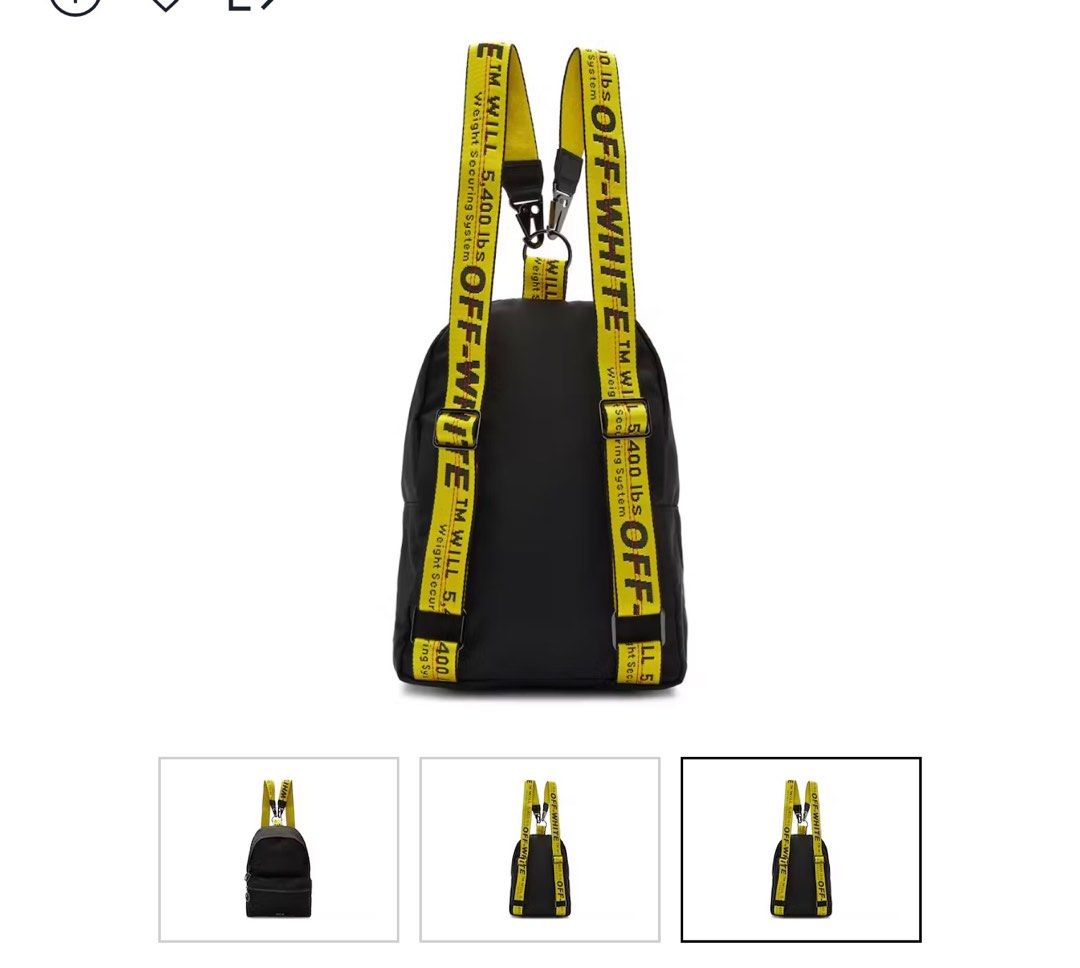 Off white on sale black mini backpack
