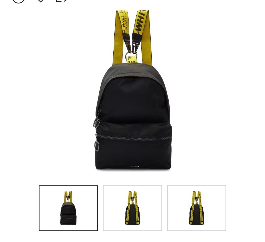 Off white black mini hot sale backpack