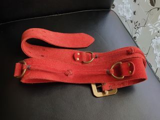 Old Red Suede Belt